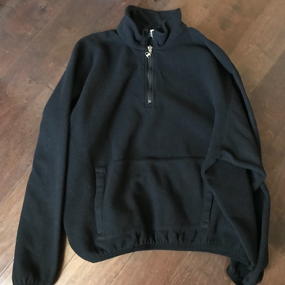 champion sweatshirt pullover black fleece zip up